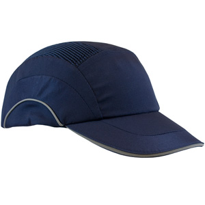 HardCap A1+™ Standard Brim Baseball Style Bump Cap with HDPE Protective Liner and Adjustable Back. Navy/Navy - Bump Caps